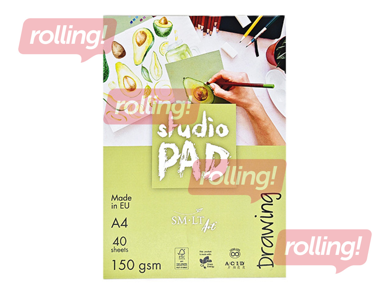 Zīmēšanas albums, SM·LT, 150 g/m2, A4, 40 loksnes