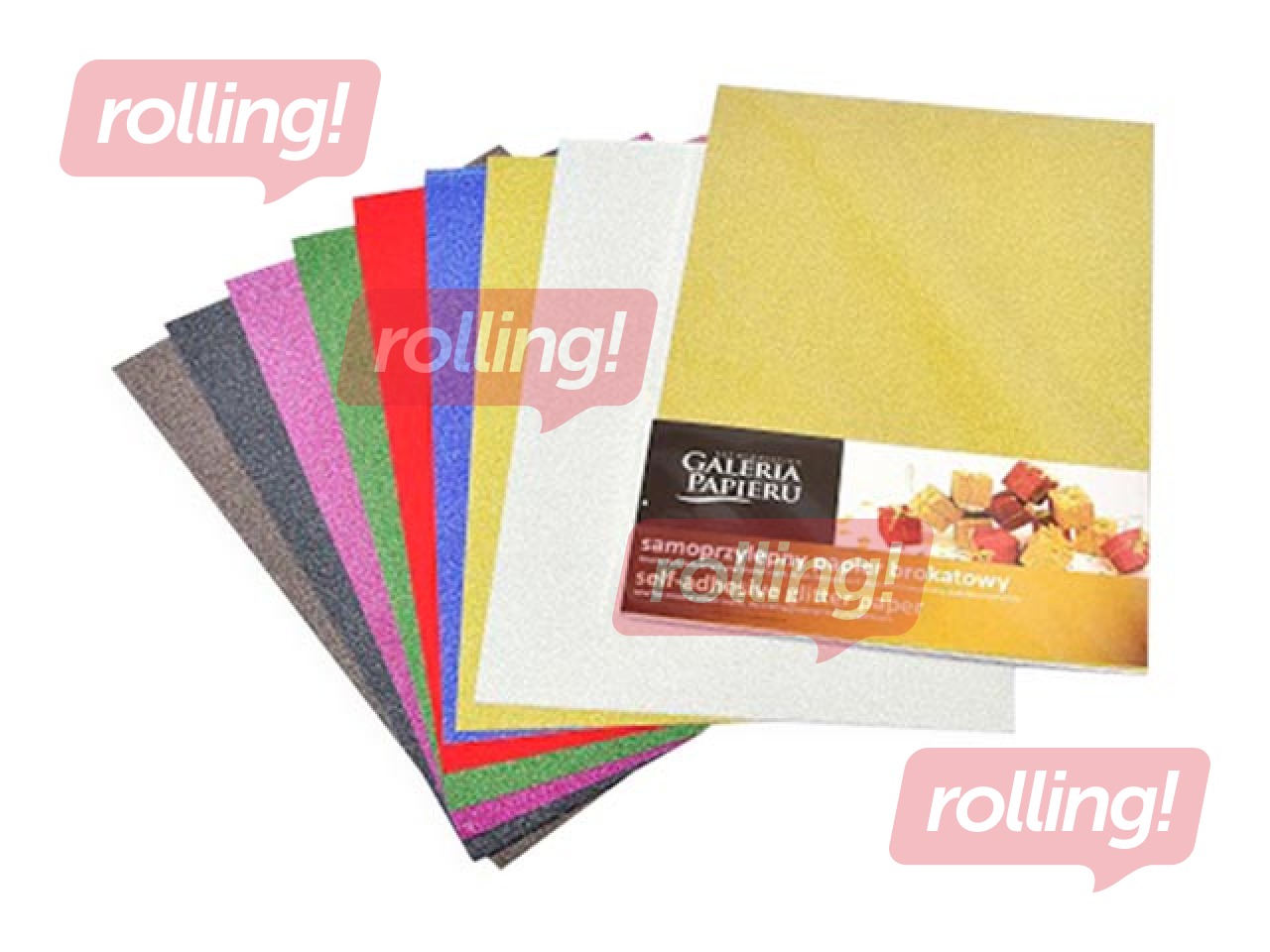 Dizaina papīrs ar spīdumiem, A4, pašlīmējošs, 150g/m², 10 loksnes