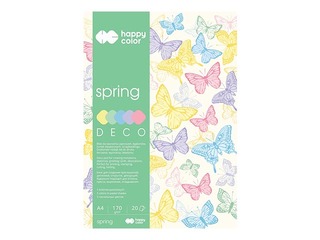 Dizaina papīrs Spring, A4, 170g/m², 20 loksnes, 5 krāsas