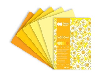 Deco paper, A4, yellow, 170g/m², 20 sheets
