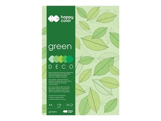 Deco drawing pad Green, A4, green scale, 170g/m², 20 sheets