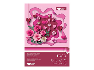 Deco drawing pad Rose, A4, rose designs, 170g/m², 20 sheets