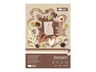 Deco drawing pad Brown, A4, brown shades, 170g/m², 20 sheets