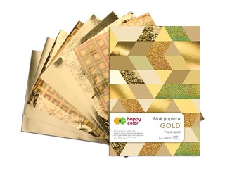 Золотая дизайнерская бумага Gold, A4, 150-230г/м², 10 листов