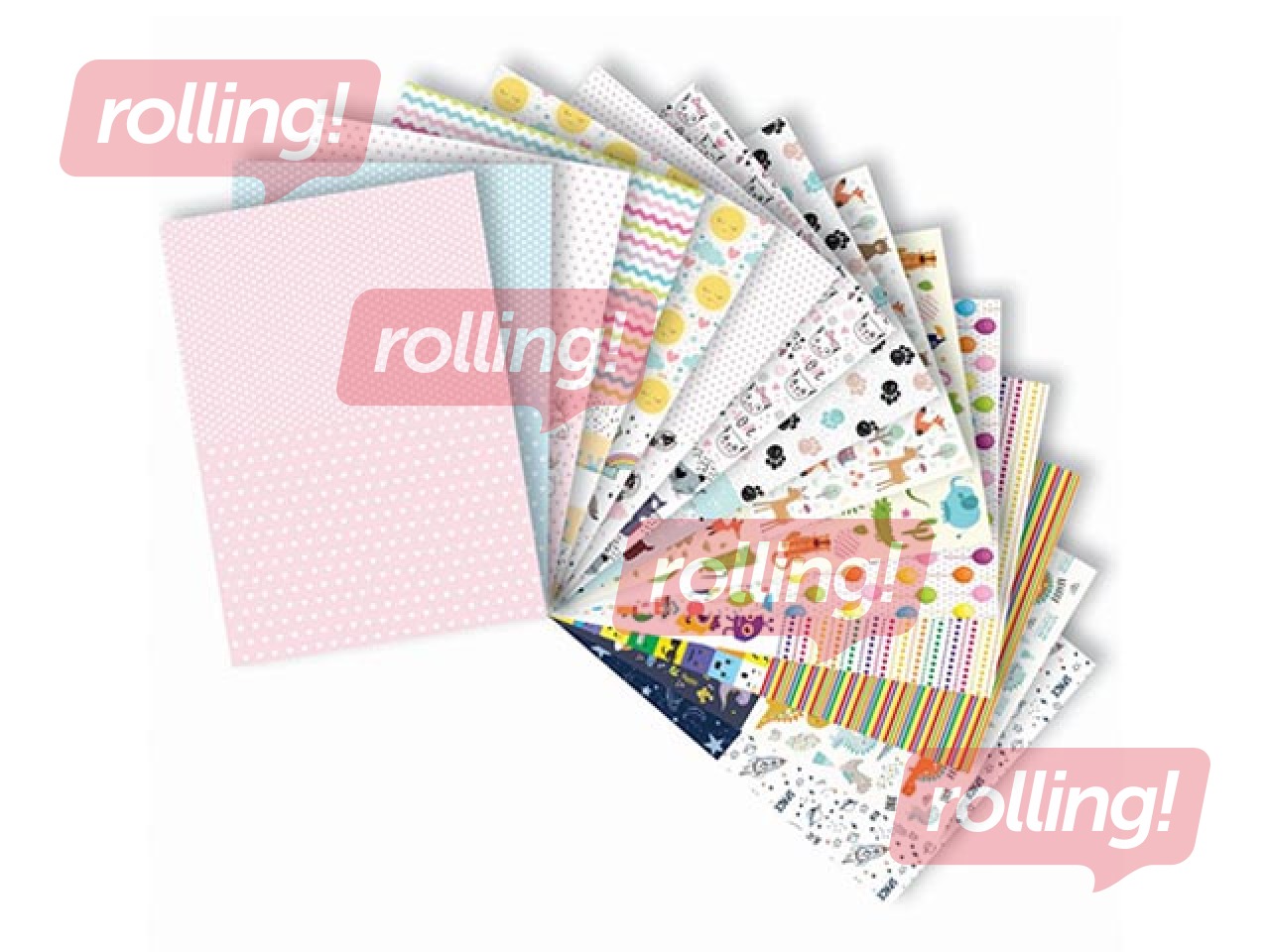 Дизайнерская бумага с мотивом KIDS, A4, 80г/м², 15 листов, 30 мотивов