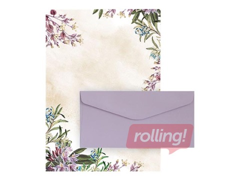 Disainpaberi ja ümbriku komplekt Umbria Lavander