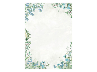 Дизайнерская бумага Fiori Blue, А4, 100г/м², 50 листов