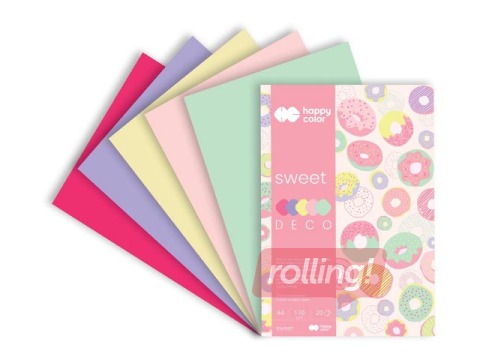 Deco drawing pad Sweet, A4, 170g/m², 20 sheets, 5 shades
