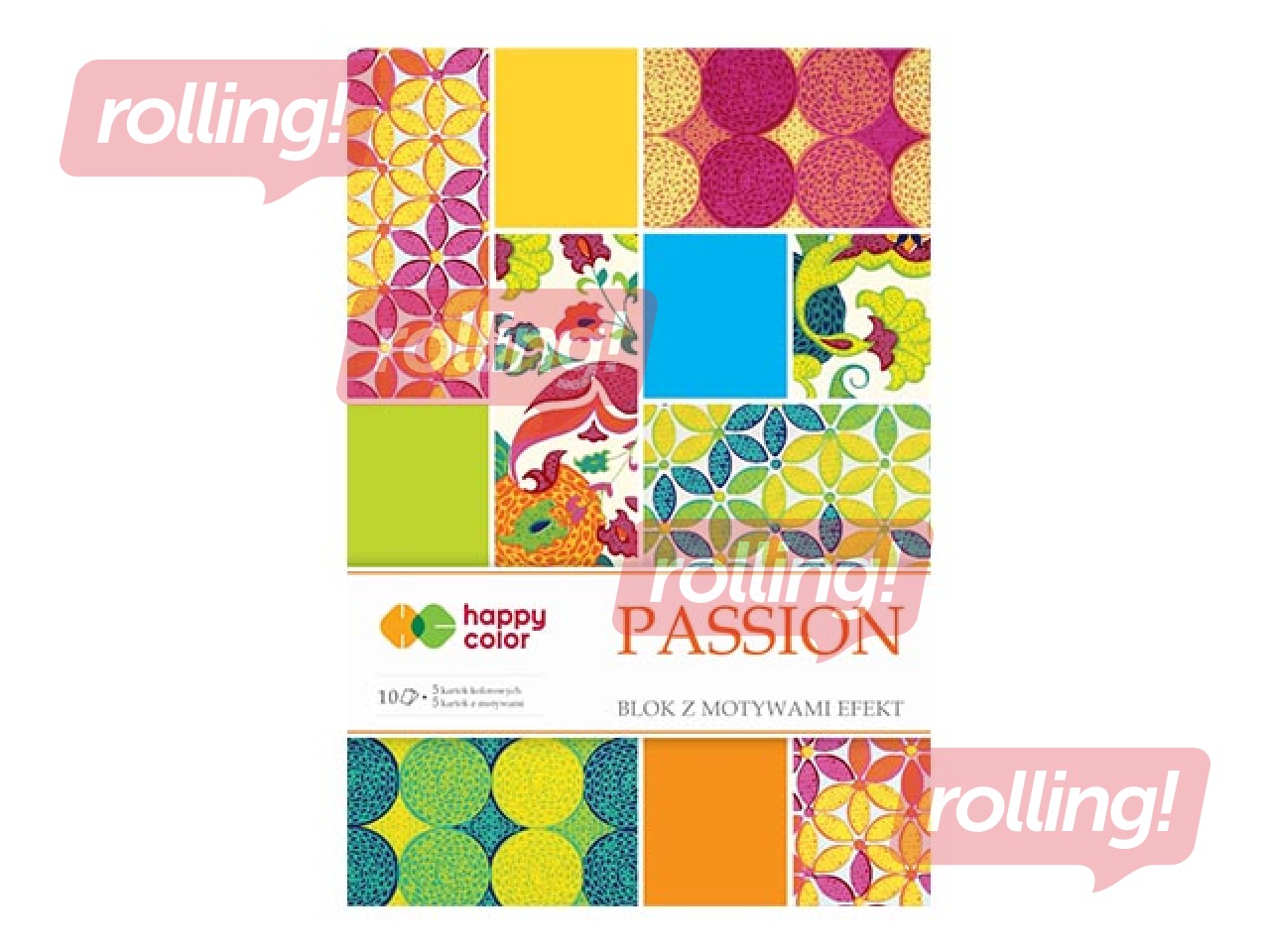 Dizaina papīrs Passion 20x29cm, 170-220g/m², 10 loksnes, 5 motīvi