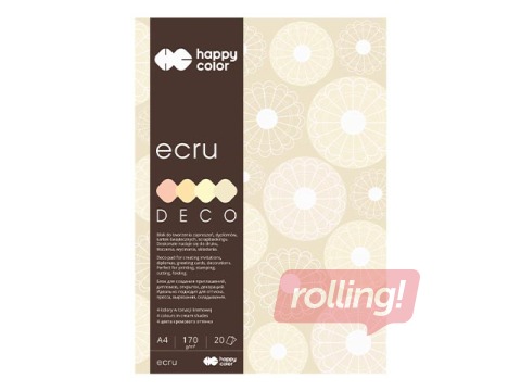 Dizaina papīrs Ecru, A4, 170g/m², 20 loksnes, 4 krāsas