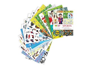 Dizaina papīrs ar motīvu Sports A4, 80 g/m², 16 loksnes, 28 sporta motīvi