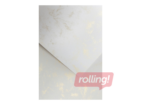 Дизайнерская бумага Marble Gold, A4, 220 г/м2, 20 листов