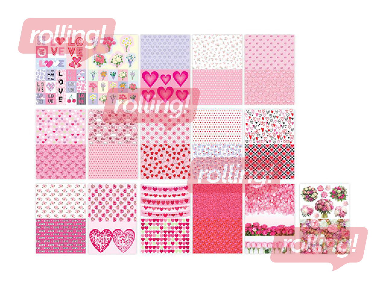 Dizaina papīrs Love Me A4, 80 g/m2, 16 loksnes