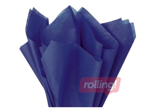 Silk paper decorative Bleu Roy 18, 18g/m², 50x75cm, 24 sheets