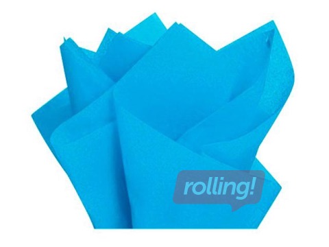 Dekoratiivne siidipaber Bleu turquoise 34, 18g/m², 50x75cm, 24 lehte