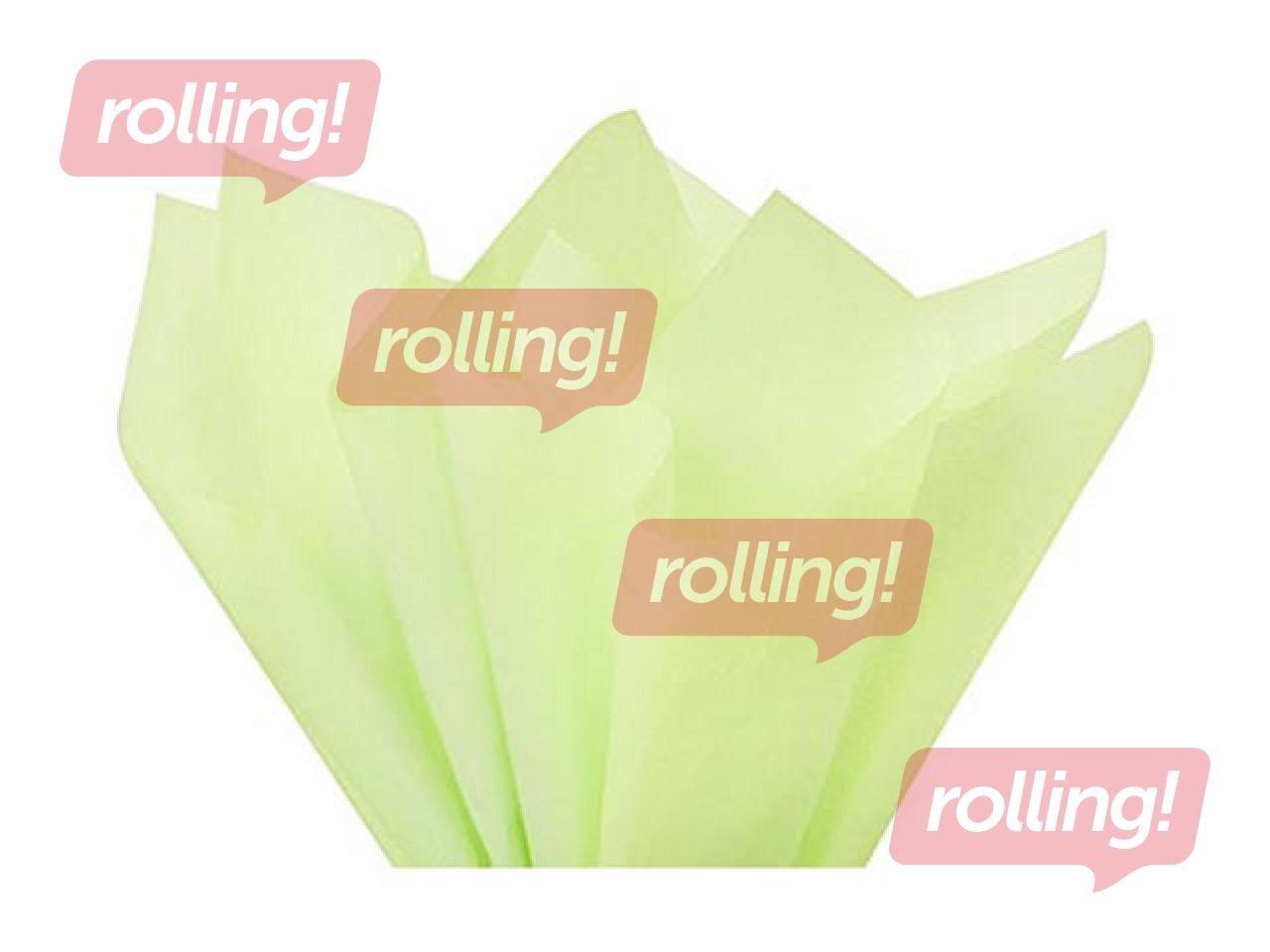 Zīdpapīrs dekoratīvais Vert amande 74, 18 g/m2, 50 x 75 cm, 24 loksnes