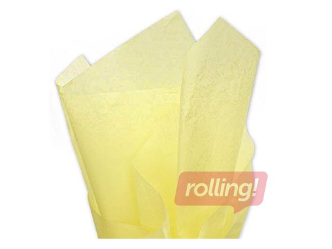 Шелковая бумага декоративная Jaune pale 125, 18г/м², 50x75см, 24 листов