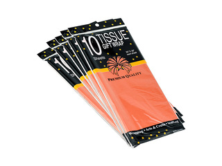 Zīdpapīrs dekoratīvais, oranžs, 15g/m², 50x65cm, 10 loksnes