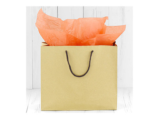 Zīdpapīrs dekoratīvais, oranžs, 15g/m², 50x65cm, 10 loksnes