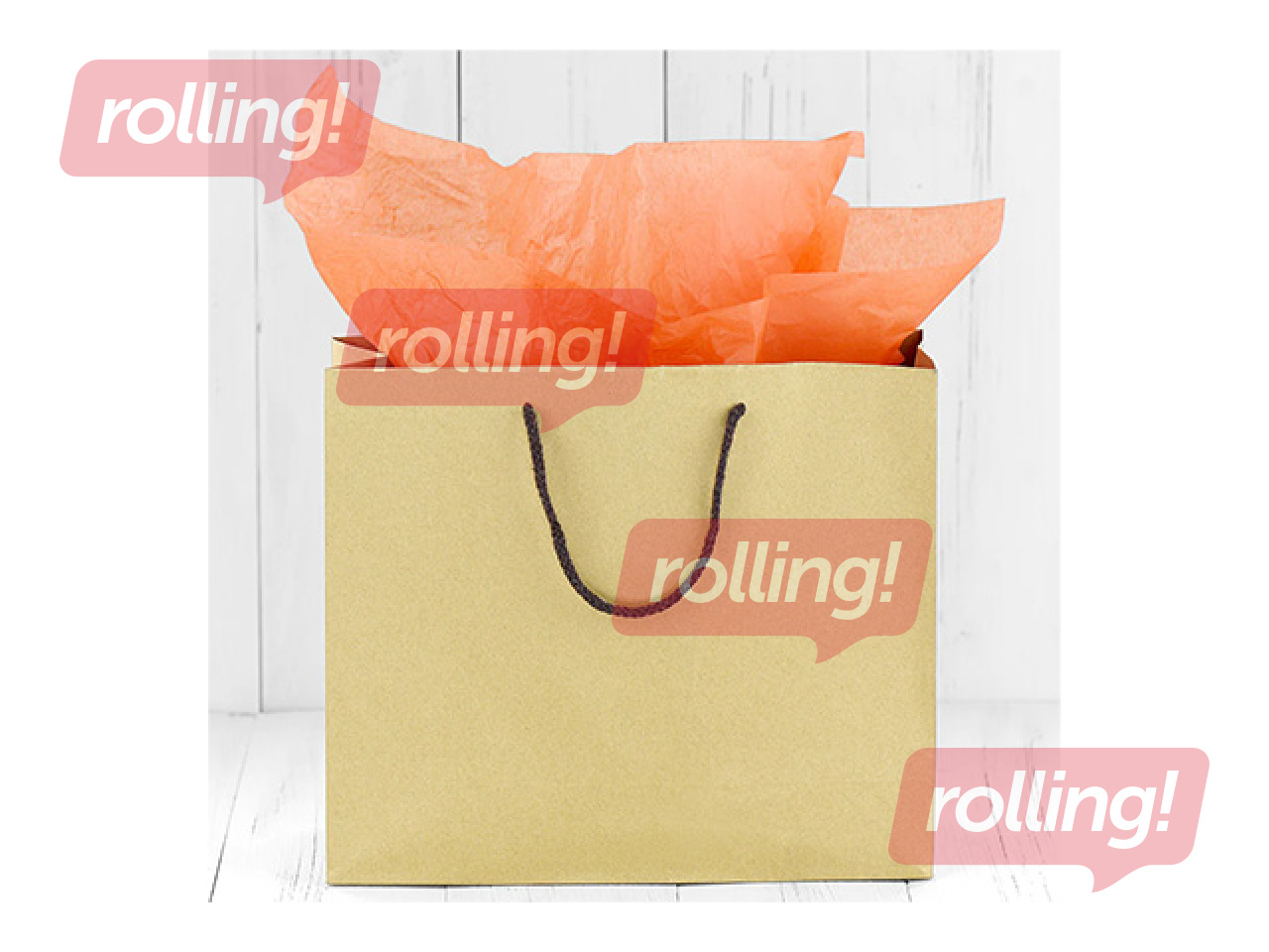 Zīdpapīrs dekoratīvais, oranžs, 15g/m², 50x65cm, 10 loksnes