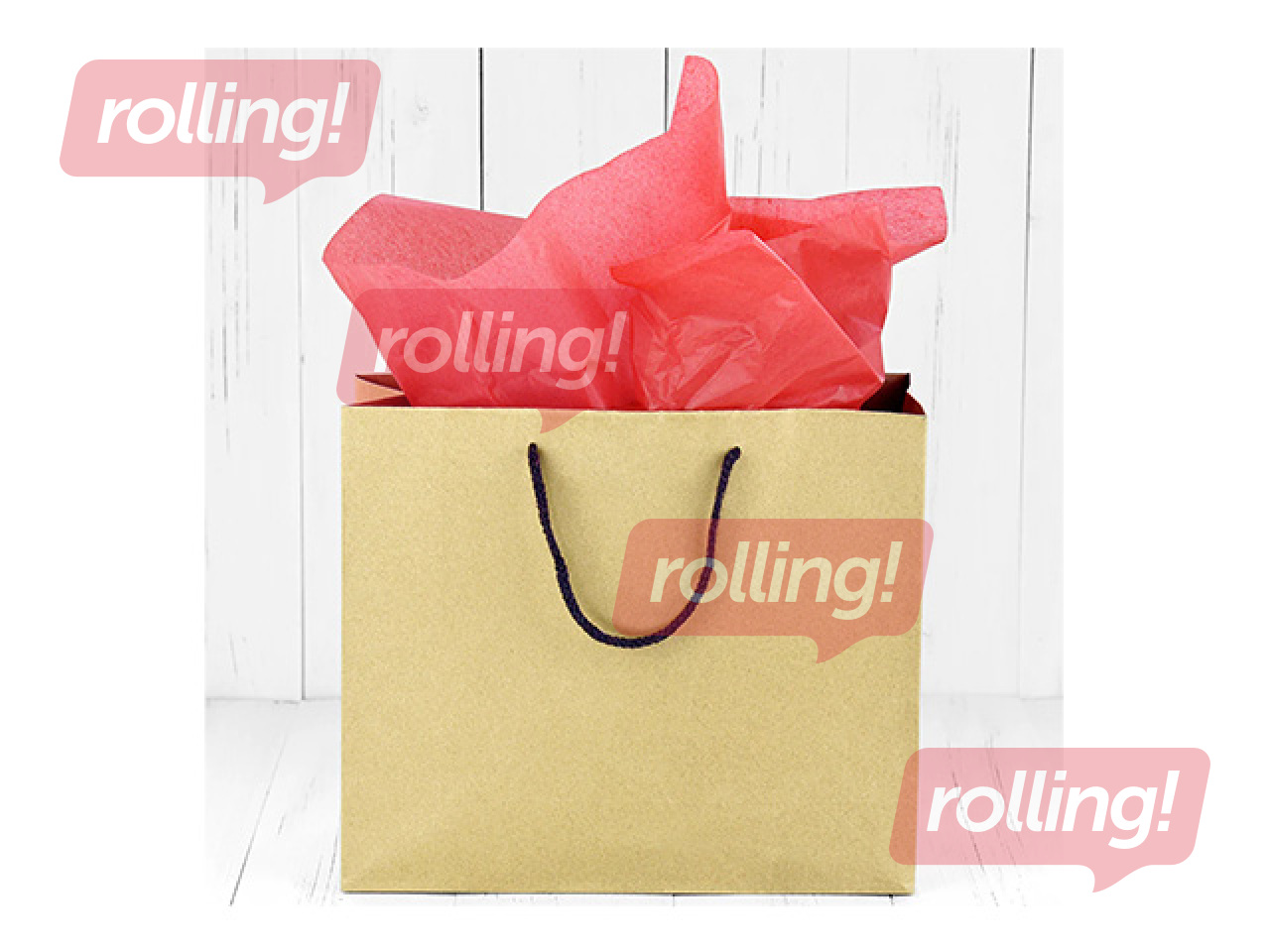 Zīdpapīrs dekoratīvais, sarkans, 15g/m², 50x65cm, 10 loksnes