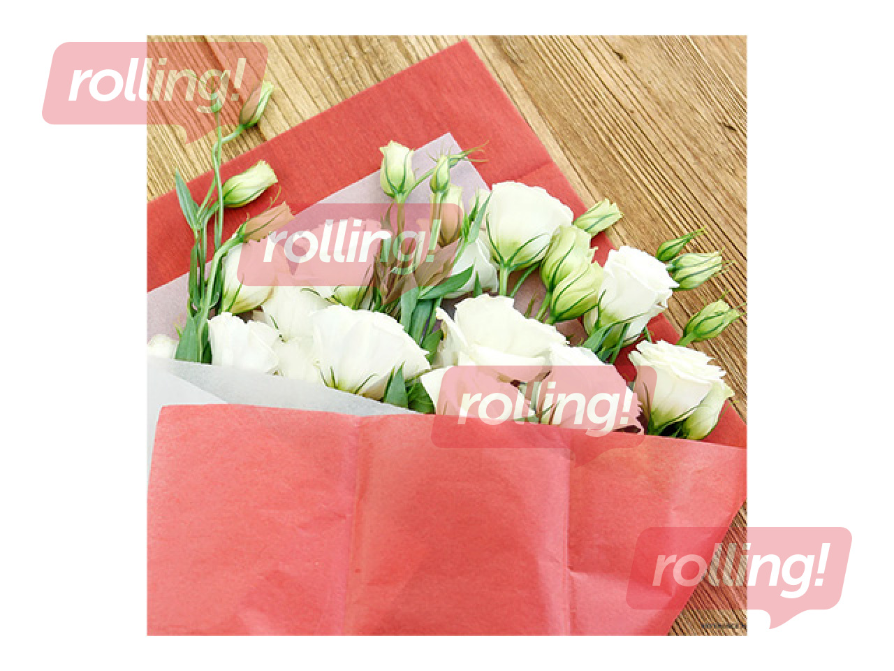 Zīdpapīrs dekoratīvais, sarkans, 15g/m², 50x65cm, 10 loksnes