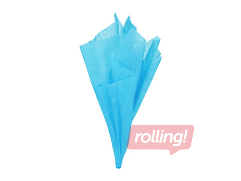 Zīdpapīrs dekoratīvais, zils, 15g/m², 50x65cm, 10 loksnes