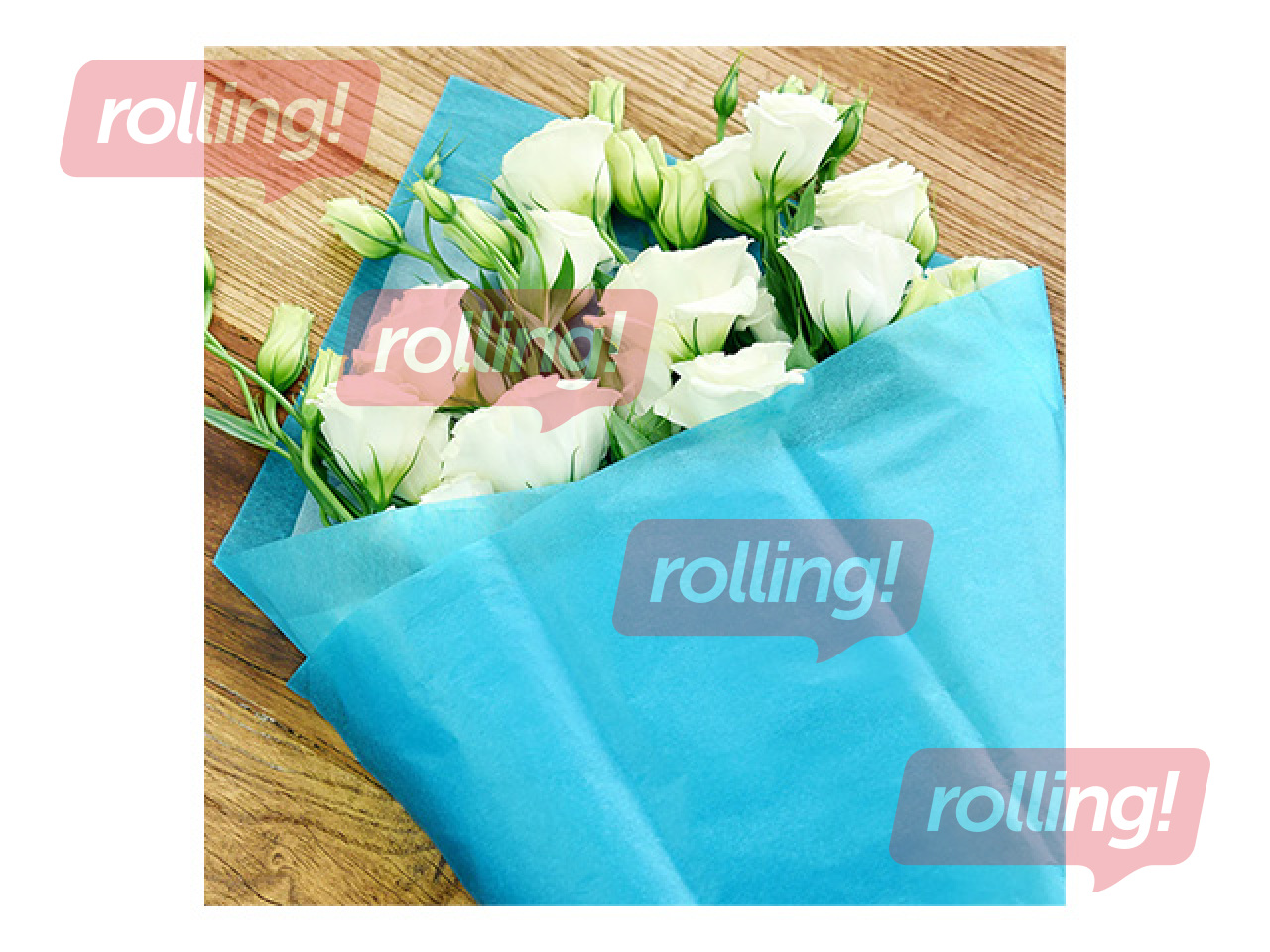 Zīdpapīrs dekoratīvais, zils, 15g/m², 50x65cm, 10 loksnes