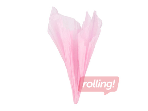 Zīdpapīrs dekoratīvais, rozā, 15g/m², 50x65cm, 10 loksnes