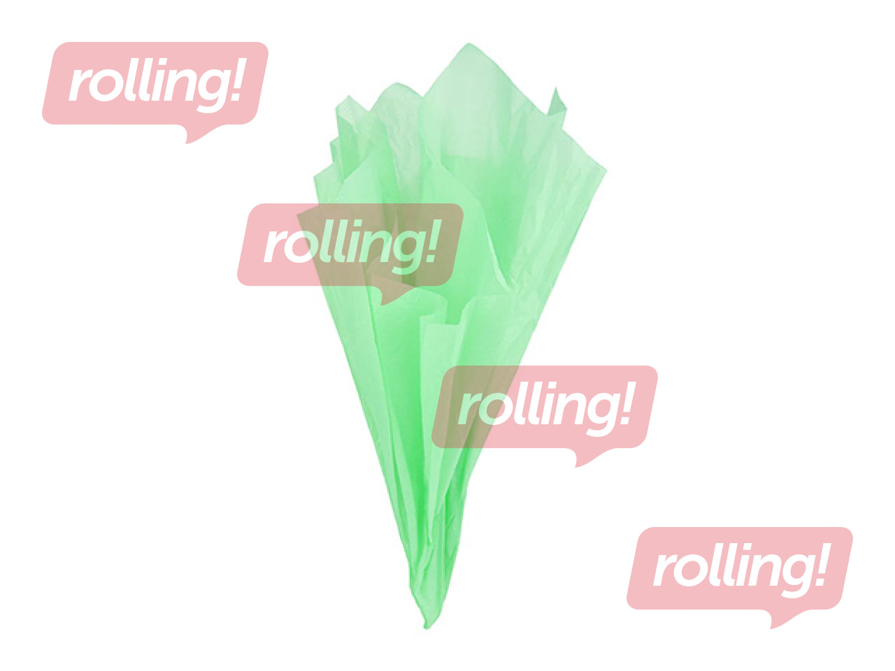 Decorative tissue paper, green, 15g/m², 50x65cm, 10 sheets