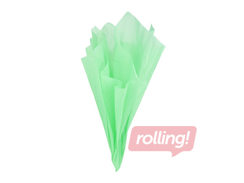 Zīdpapīrs dekoratīvais, zaļš, 15g/m², 50x65cm, 10 loksnes