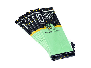 Zīdpapīrs dekoratīvais, zaļš, 15g/m², 50x65cm, 10 loksnes