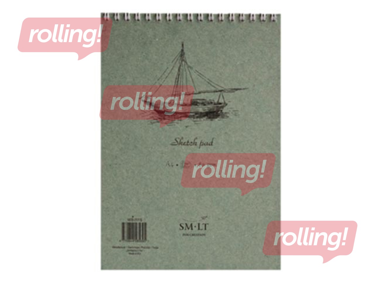 Skiču bloks ar spirāli, A5, baltas lapas, 90g/m², 70 loksnes