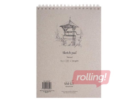 Sketch pad Authentic Natural, A5, 100g/m², 70 sheets