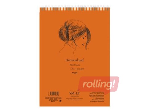 Skiču bloks ar spirāli, A5, baltas lapas, 200g/m², 40 loksnes