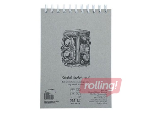 Sketch pad Authentic Bristol, A5, 185g/m², 30 sheets