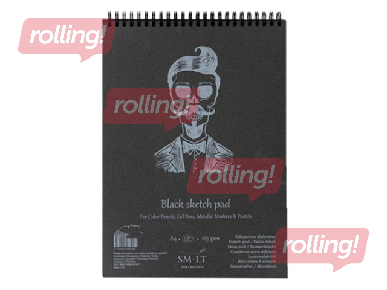 Joonistusplokk Authentic Black, A5, 165g/m², 20 lehte