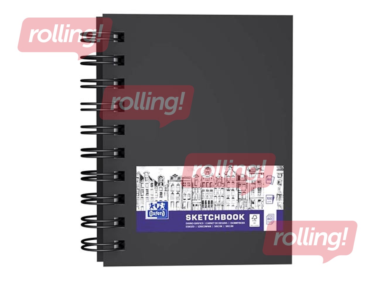 Блокнот для эскизов Oxford, A6, 100г/м², 80 листов