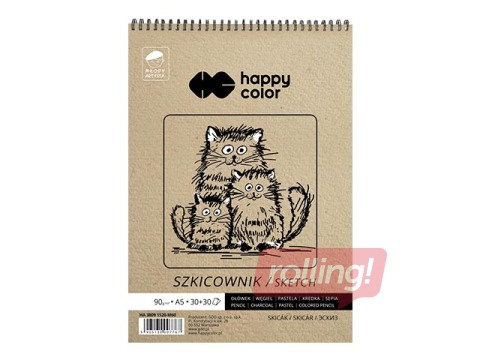 Spiral Sketch pad Young Artist Happy Color, A5, 80/90g/m², 60 sheets