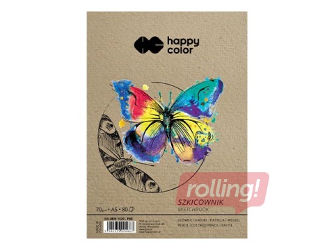 Spiral sketch pad Happy Color, A5, 70g/m², 80 sheets