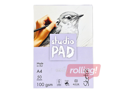Skiču bloks SM·LT Studio, 100g/m2, A4, 50 loksnes