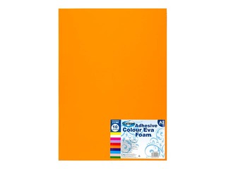 Foam sheets Eva foam, A2, self-adhesive, 10 sheets, 10 colours