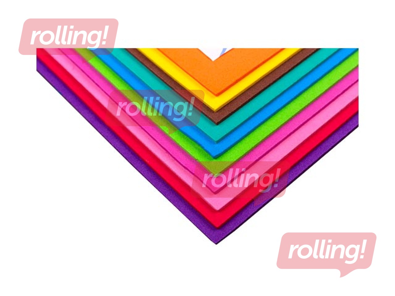 Putu loksnes Centrum Eva Foam, A2, pašlīmējošas, 10 loksnes, 10 krāsas