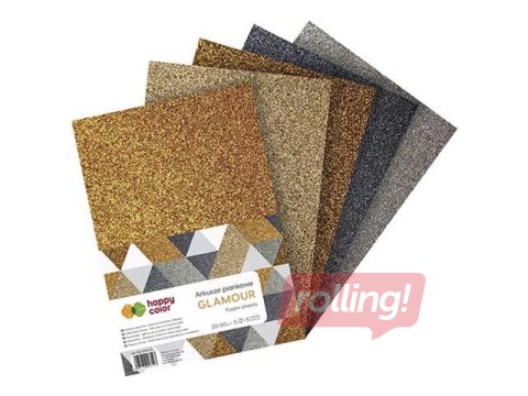 Putu loksnes Happy Color, Glamour, ar spīdumiem, A4, 5 loksnes