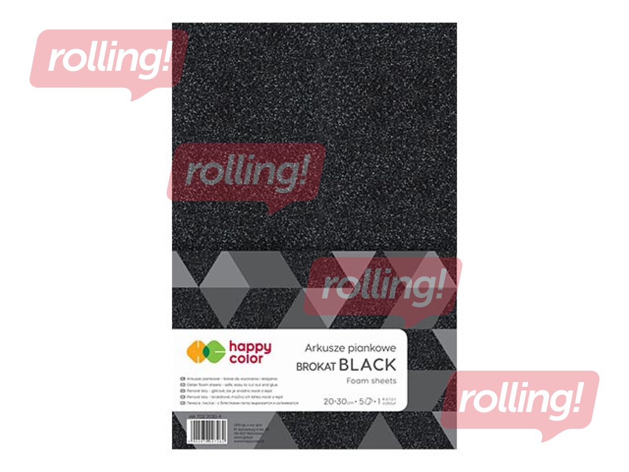 Putu loksnes Happy Color, melnas, ar spīdumiem,  A4, 5 loksnes