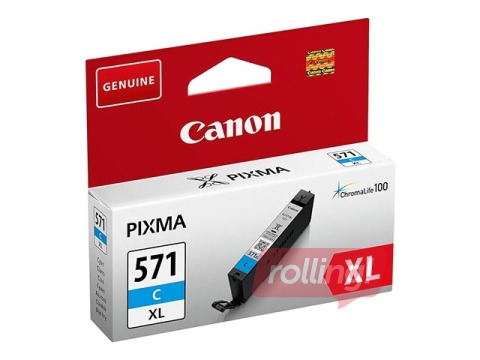Tintes kasete Canon CLI-571XL, Ciānzila, 11ml