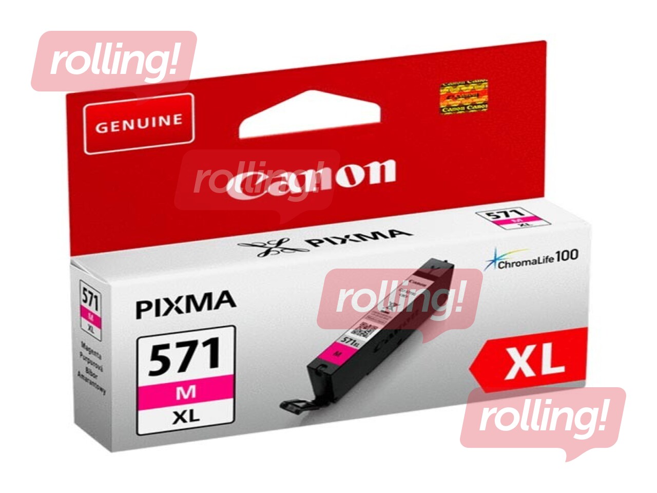 Tintes kasete Canon CLI-571XL, Fuksīna sarkana, 11ml