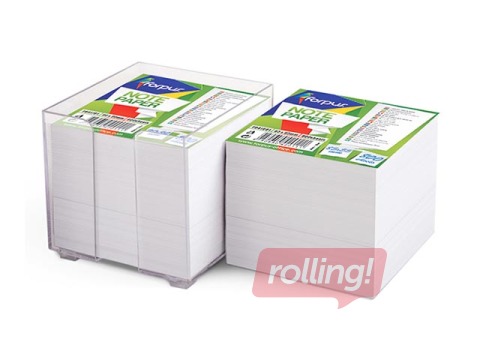 Note paper Forpus with box, white, 9x9cm, 800 sheets