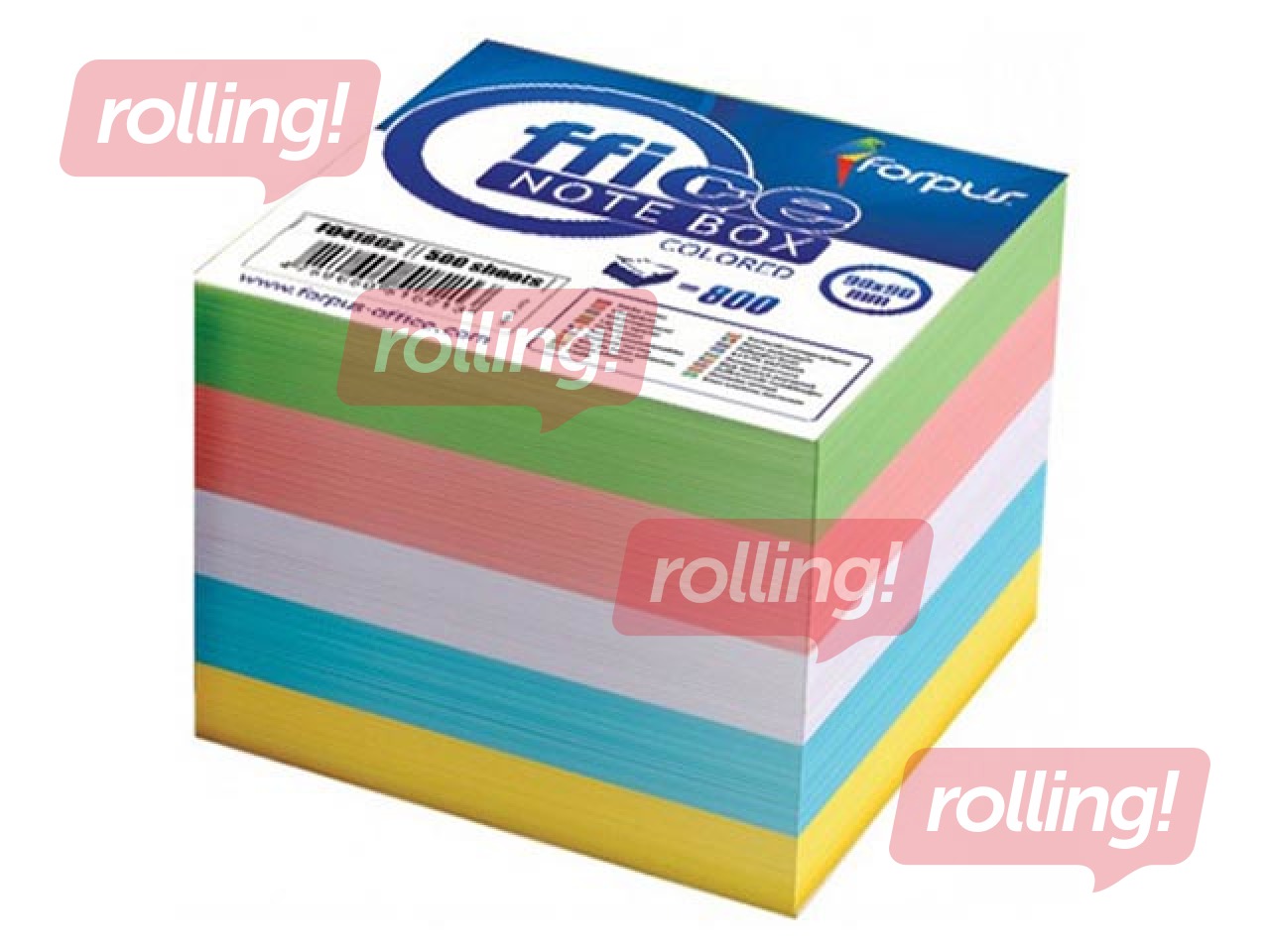 Бумага для заметок Forpus, цветная, 8.5x8.5см, 800 листов