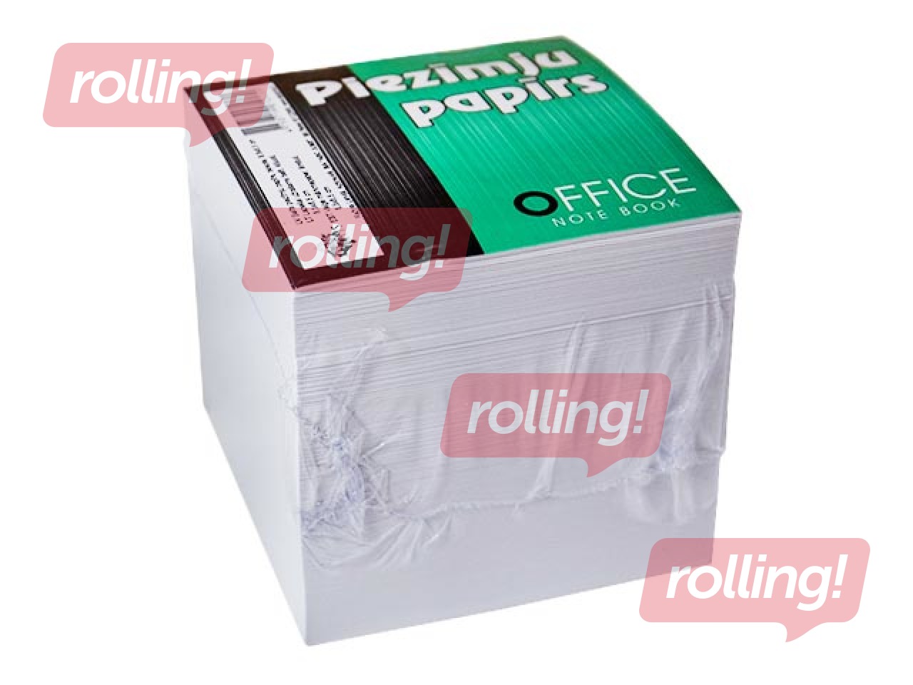 Piezīmju papīrs, balts, salīmēts blokā, 8.5x8.5cm, 800 lapas